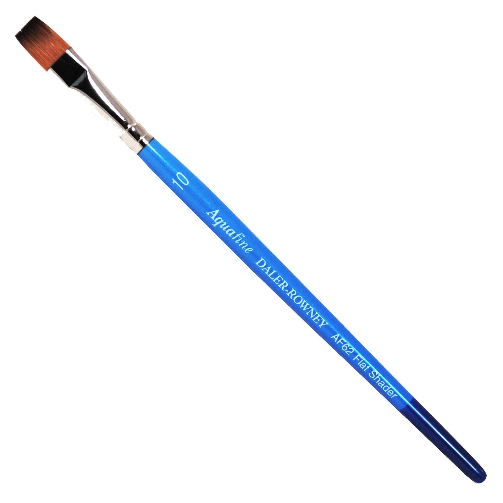 Daler-Rowney’s Aquafine watercolour brushes are made using a formulation of thick and thin filaments, tapered to a point, as well as different lengths. This process imitates that of natural sable hair but because they are synthetic they offer longer life and affordability.   The Series AF62 is a square-shaped flat brush with good colour control for sharp edging, blending and short, even strokes. 