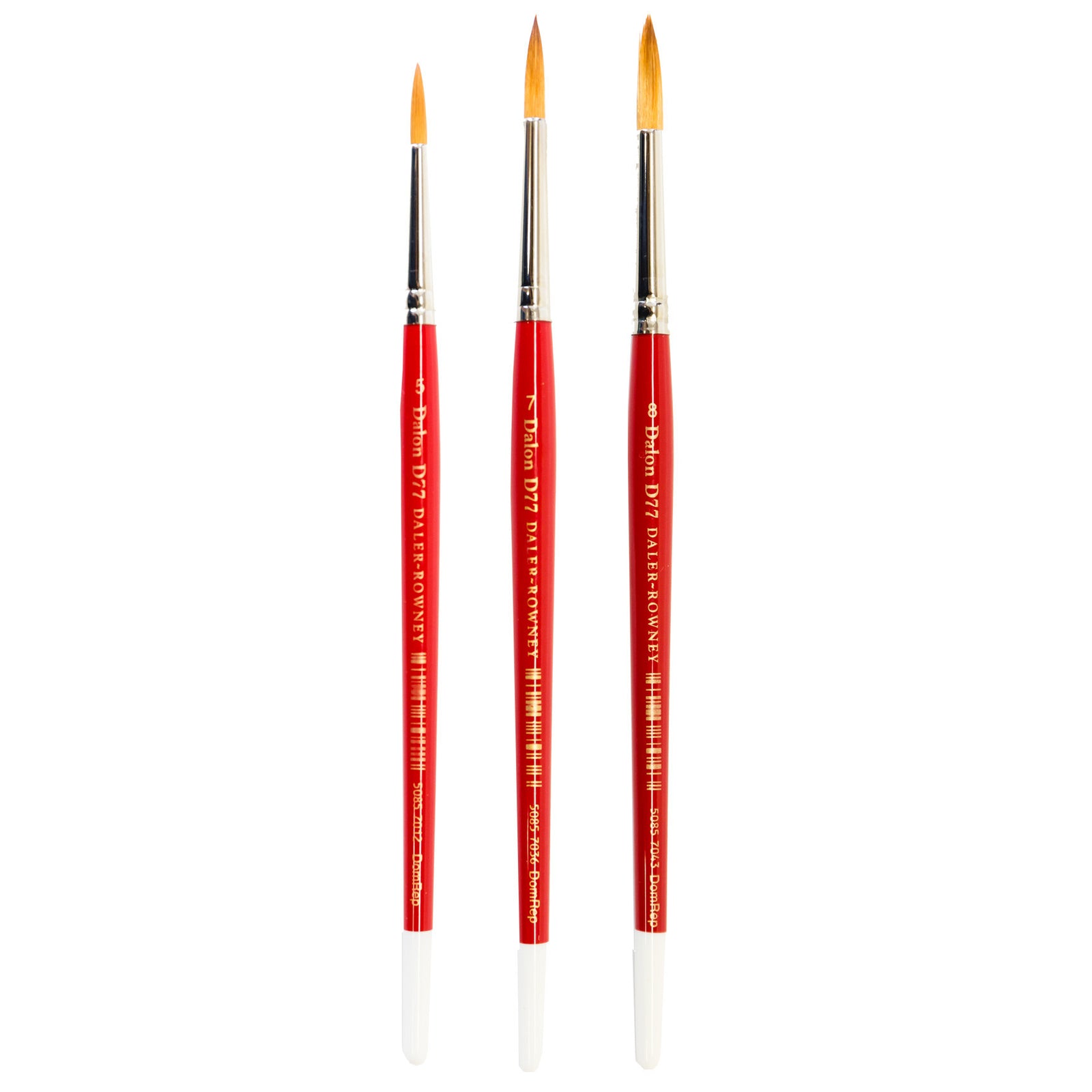 Daler-Rowney Dalon D77 brushes are completely man-made and are a thoughtful choice for vegan consumers. These brushes are perfect for artists on a tight budget and can be used with oils, watercolours, and acrylics, all at a much lower cost than sable brushes.