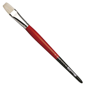 The Da Vinci Maestro 2 Bristle Brush is a high-quality brush designed to last. Its natural hog bristles are interlocked deep into the ferrule, ensuring lasting elasticity, springiness, and longevity. Additionally, this brush has excellent colour retention capabilities. Its long red handle with black ends and silver ferrules make it a great choice for oil and acrylic painting.