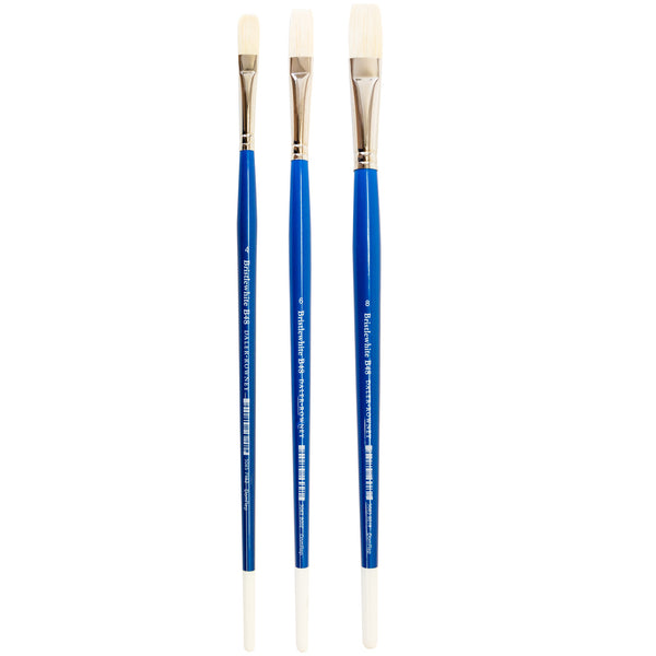 Daler Rowney Simply Pinsel Set – 6 Stück, Weiße Borsten, Lange Stiele, Für Acryl, Öl & Aquarell