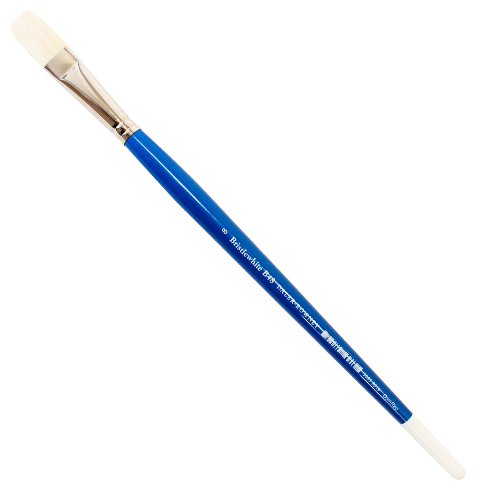 Daler Rowney's acclaimed Bristlewhite range, instantly recognisable by its white-tipped blue handle, is a best-selling hog hair brush series. Chungking hog bristle is noted for its resilience and durability, making these brushes outstanding value.   The Series B48 offers extra bristle length enabling the brush to hold more colour and give a longer stroke.