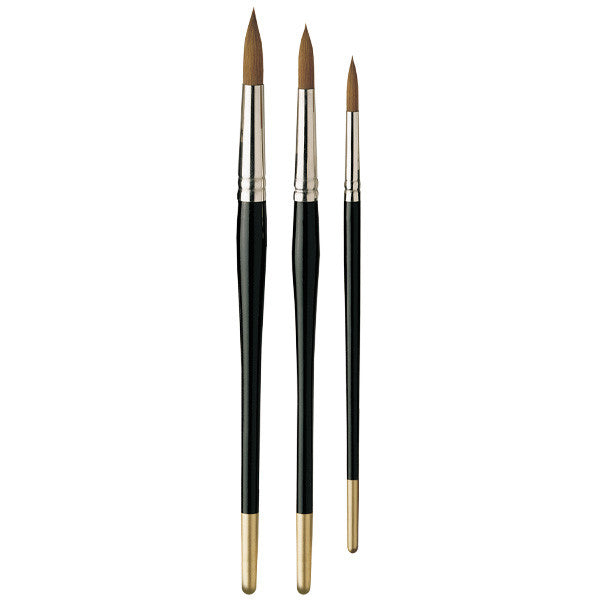 The Prolene 101 series was an immediate success for Pro Arte. In the years following the launch of these synthetic brushes, they have been refined and improved to become one of the favourites! Unlike Sable hair, the Prolene are exceedingly hard wearing and will not damage easily.   Used mainly for watercolour.