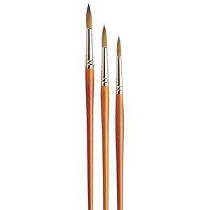 The series 1A is an artists’ Kolinsky sable brush manufactured by Pro Arte. This brush has excellent colour-holding properties and the responsiveness you would expect from selecting the finest Kolinsky Sable hair. The ferrule is formed from cupro-nickel to resist hard knocks and balanced with a 7-inch beech handle, beautifully finished in an identifying walnut.   