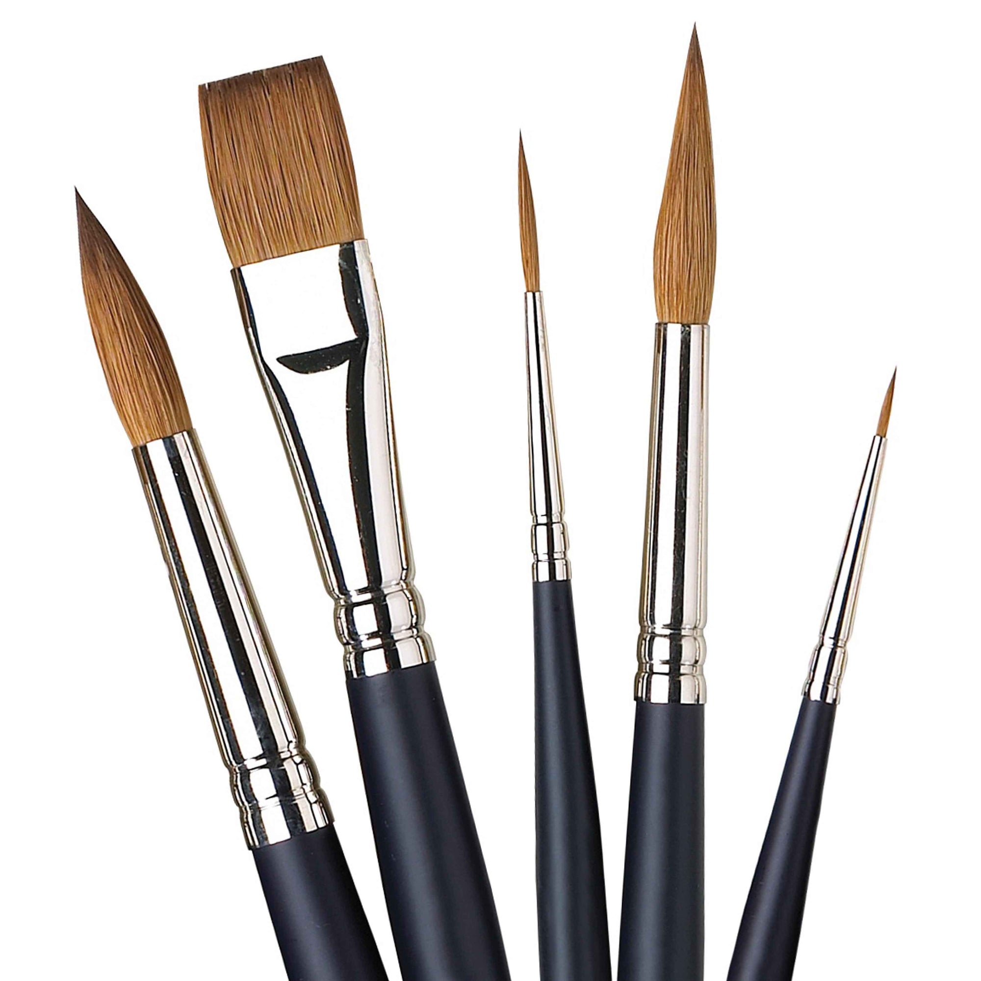 Winsor & Newtons Artists' Professional Watercolour Sable brush range is hand-made with high-quality Kolinsky sable hair. These round sable brushes also have an extra-fine tapered point which aids accuracy and fine detail work.