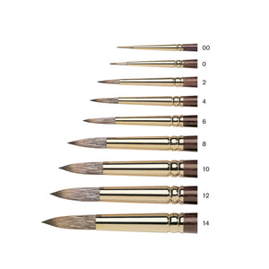 The Winsor and Newton Monarch Round brush is a popular choice for artists who need to create fine details, lines and glazes in their work. Made from synthetic hair, this professional-grade brush has been designed to replicate the texture and appearance of natural Mongoose hair, which is now an endangered species.